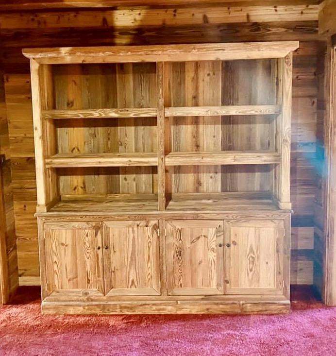 Grande bibliotheque vieux bois